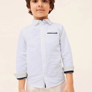 Size 4 Boys Mayoral Classic White Button-Down Shirt for Kids